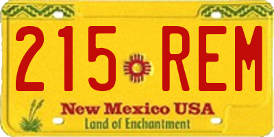 NM license plate 215REM