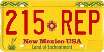 NM license plate 215REP