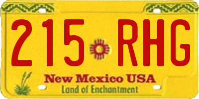 NM license plate 215RHG