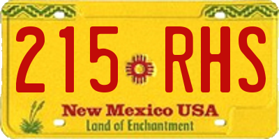 NM license plate 215RHS