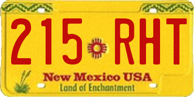 NM license plate 215RHT