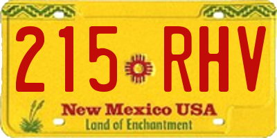 NM license plate 215RHV