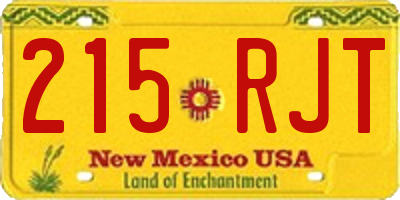 NM license plate 215RJT