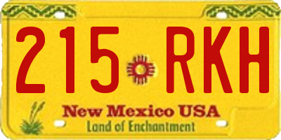 NM license plate 215RKH