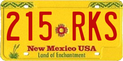 NM license plate 215RKS