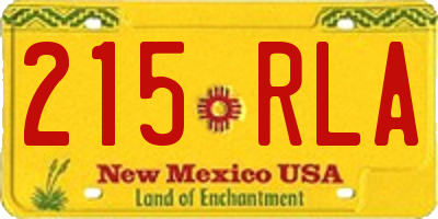 NM license plate 215RLA