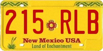 NM license plate 215RLB