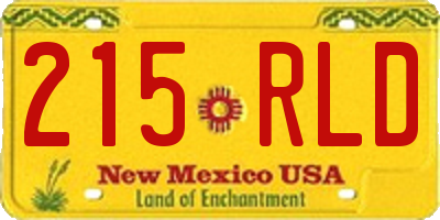 NM license plate 215RLD
