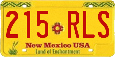NM license plate 215RLS