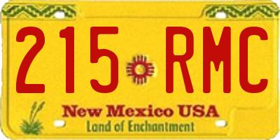NM license plate 215RMC