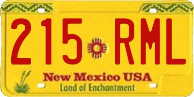 NM license plate 215RML