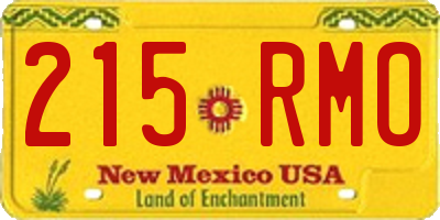 NM license plate 215RMO