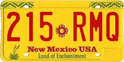 NM license plate 215RMQ