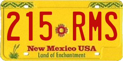 NM license plate 215RMS