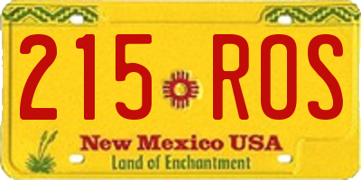 NM license plate 215ROS