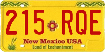 NM license plate 215RQE