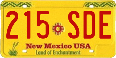 NM license plate 215SDE