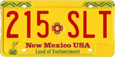 NM license plate 215SLT
