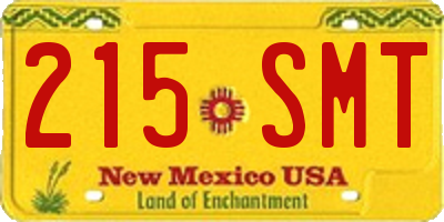 NM license plate 215SMT