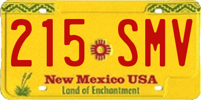 NM license plate 215SMV