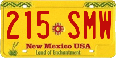NM license plate 215SMW