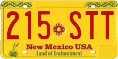 NM license plate 215STT