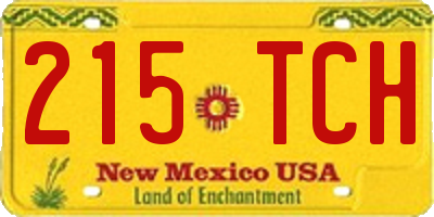NM license plate 215TCH