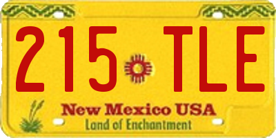 NM license plate 215TLE