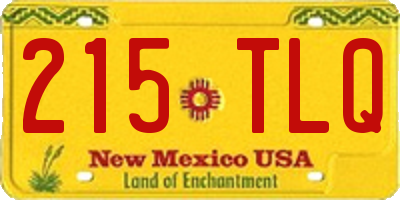 NM license plate 215TLQ