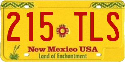 NM license plate 215TLS