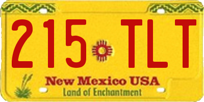 NM license plate 215TLT