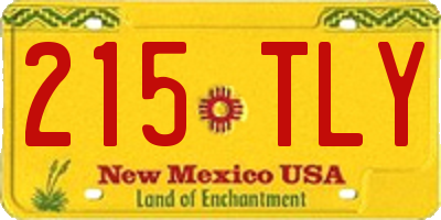 NM license plate 215TLY