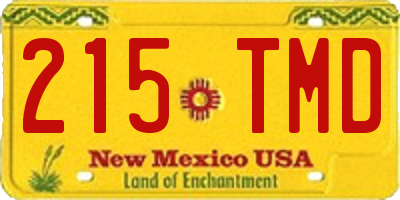 NM license plate 215TMD