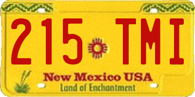 NM license plate 215TMI