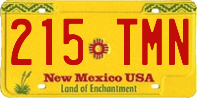 NM license plate 215TMN