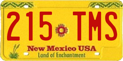 NM license plate 215TMS