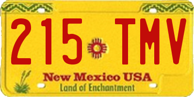 NM license plate 215TMV