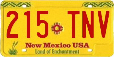 NM license plate 215TNV