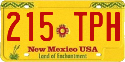 NM license plate 215TPH