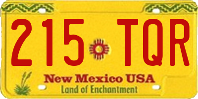 NM license plate 215TQR