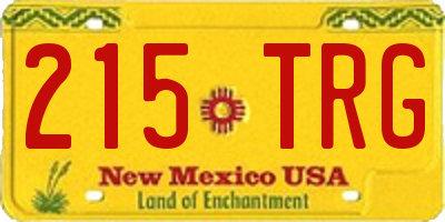 NM license plate 215TRG