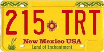 NM license plate 215TRT