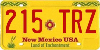 NM license plate 215TRZ