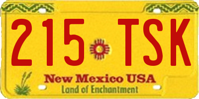 NM license plate 215TSK