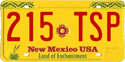 NM license plate 215TSP