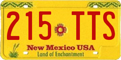 NM license plate 215TTS