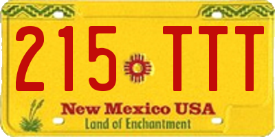 NM license plate 215TTT