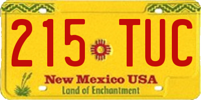 NM license plate 215TUC