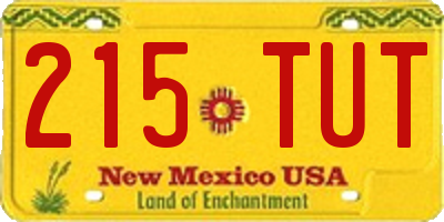 NM license plate 215TUT
