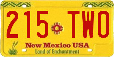 NM license plate 215TWO